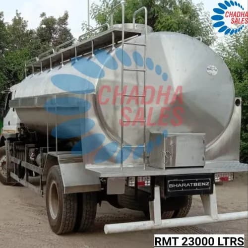 Road Milk Tanker 23000 Ltr Single Compartment Insulated Inner & Outer SS304