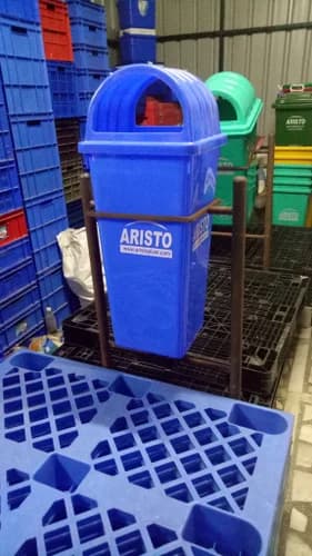 60L Stand Mount Plastic Dustbin