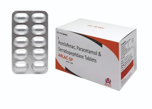 ACECLOFENAC SODIUM 100 MG + PARACETAMOL 325 MG + SERRATIOPEPTIDASE 15 MG
