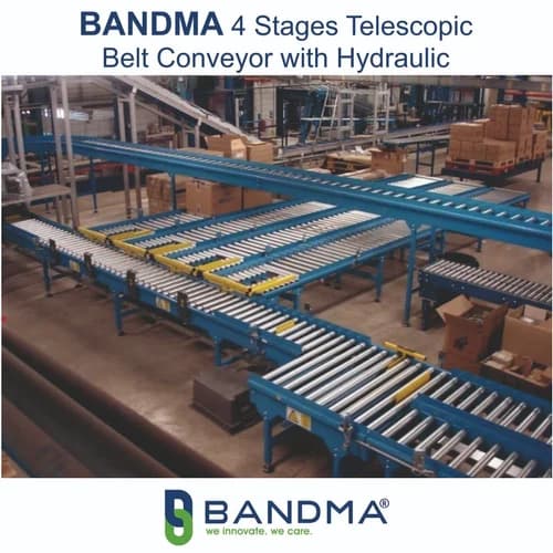 4 Stages Telescopic Belt Conveyor with Hydraulic Lift